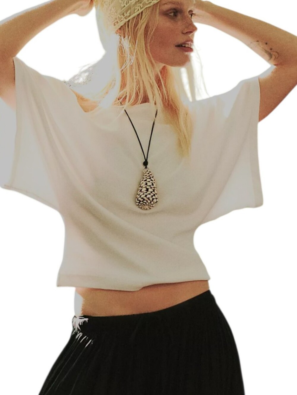 Free people Oso Pendent Necklace Natural Shell - Picture 5 of 11